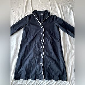 Navy Blue White Lining Sailor 40s 50s Dress